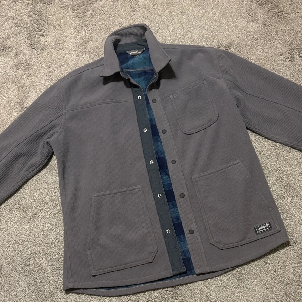 Eddie Bauer Men's Gray Shirt Jacket - Picture 1 of 4